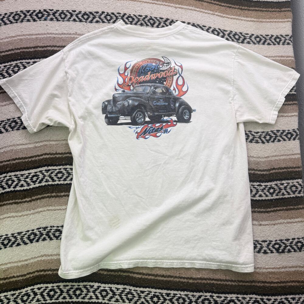 Men's Vintage 2004 Kool Deadwood Nights South Dakota Car Show White Shirt Sz XL